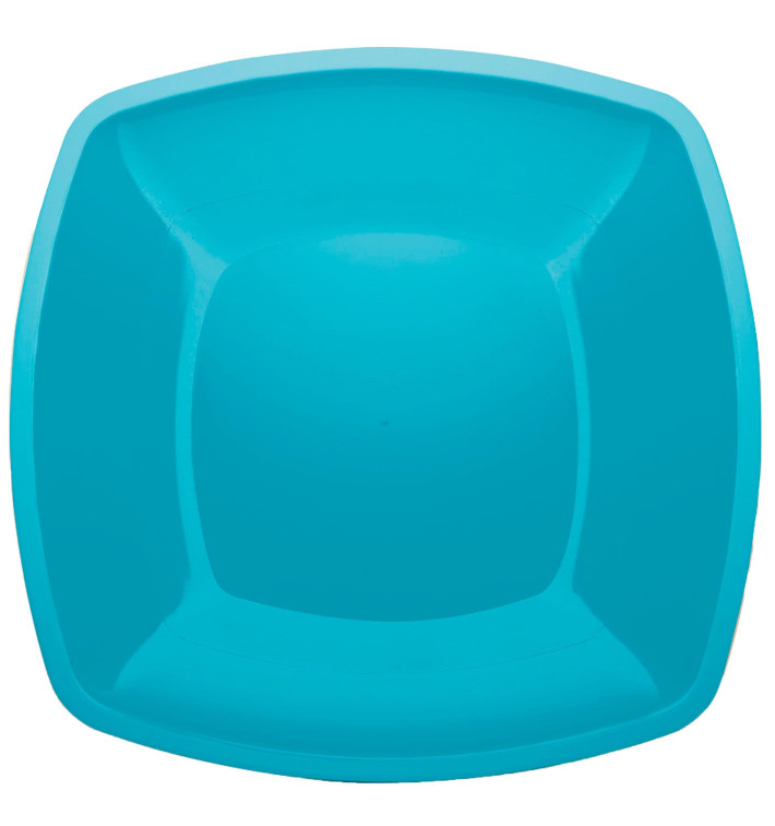 Plastic bord Plat turkoois Vierkant PS 30 cm (12 stuks) Plastic bord Plat turkoois Vierkant PS 30 cm (12 stuks)
