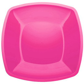 Plastic bord Plat fuchsia Vierkant PS 30 cm (12 stuks) 