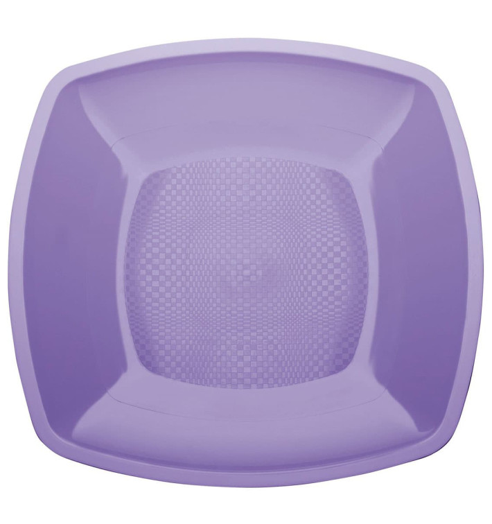 Plastic bord Plat lila Vierkant PP 23 cm (25 stuks) Plastic bord Plat lila Vierkant PP 23 cm (25 stuks)