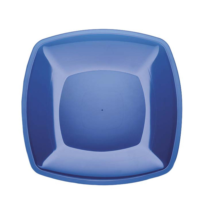 Plastic bord Plat blauw Vierkant PS 30 cm (144 stuks) Plastic bord Plat blauw Vierkant PS 30 cm (144 stuks)