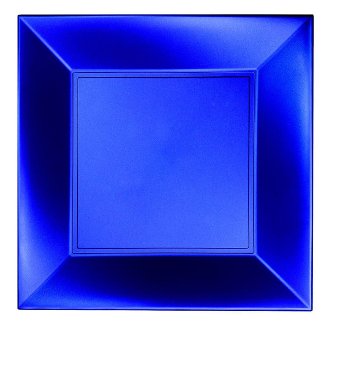 Plastic bord Plat blauw "Nice" parel PP 29 cm (12 stuks) Plastic bord Plat blauw "Nice" parel PP 29 cm (12 stuks)