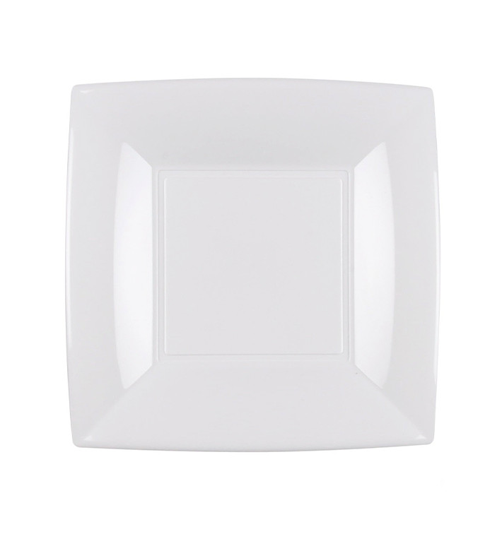 Plastic bord Plat wit "Nice" PP 18 cm (300 stuks) Plastic bord Plat wit "Nice" PP 18 cm (300 stuks)