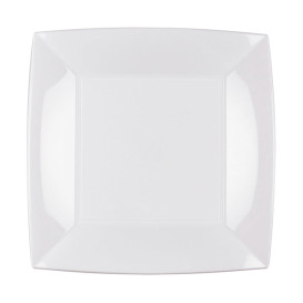 Plastic bord Plat wit "Nice" PP 23 cm (300 stuks)