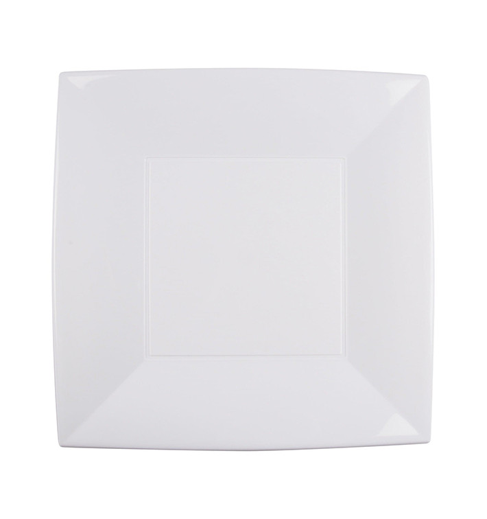 Plastic bord Plat wit "Nice" PP 29 cm (12 stuks) Plastic bord Plat wit "Nice" PP 29 cm (12 stuks)