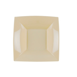 Plastic bord Diep crème "Nice" PP 18cm (300 stuks)