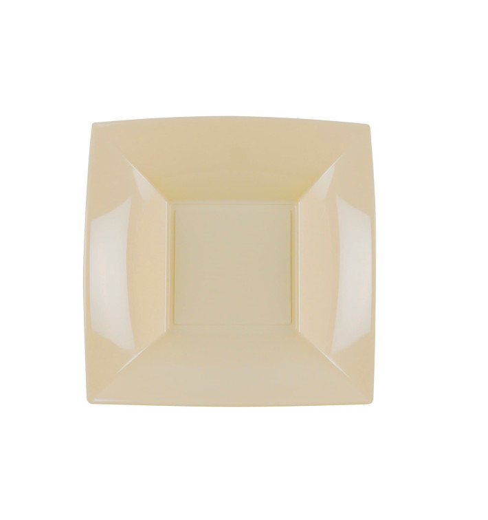 Plastic bord Diep crème "Nice" PP 18cm (300 stuks) Plastic bord Diep crème "Nice" PP 18cm (300 stuks)