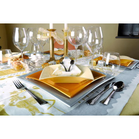 Plastic bord Diep crème "Nice" PP 18cm (300 stuks)