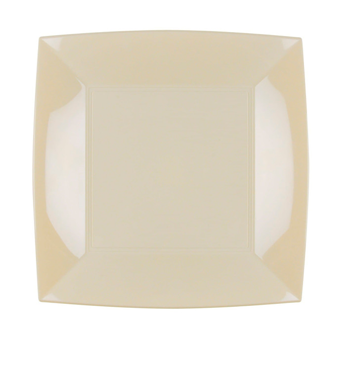 Plastic bord Plat crème "Nice" PP 23cm (25 stuks) Plastic bord Plat crème "Nice" PP 23cm (25 stuks)