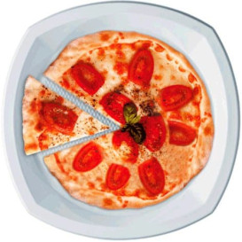 Plastic bord PS PS Vierkant wit 23x23 cm 1C (1000 stuks)
