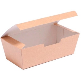 BIO Kartonnen take-out doos kraft 16,5x7,5x6cm (25 stuks) 