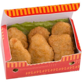 Papieren take-out doos groot maat 2,00x1,00x0,50cm (375 stuks)