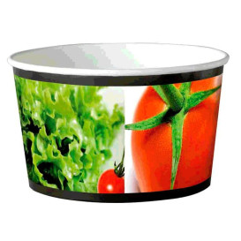 Papieren Saladekom groot maat 1030ml (40 stuks)