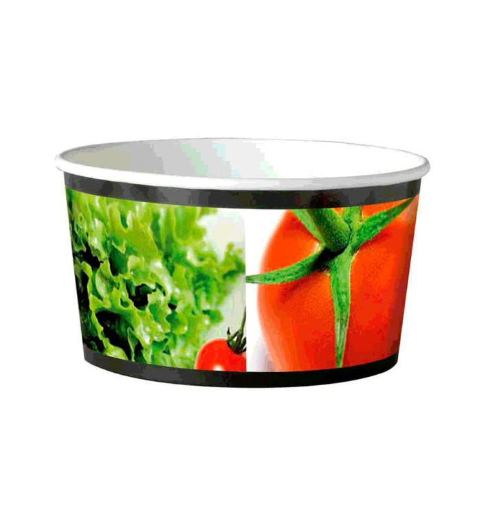 Papieren Saladekom klein maat 635ml (45 stuks) Papieren Saladekom klein maat 635ml (45 stuks)