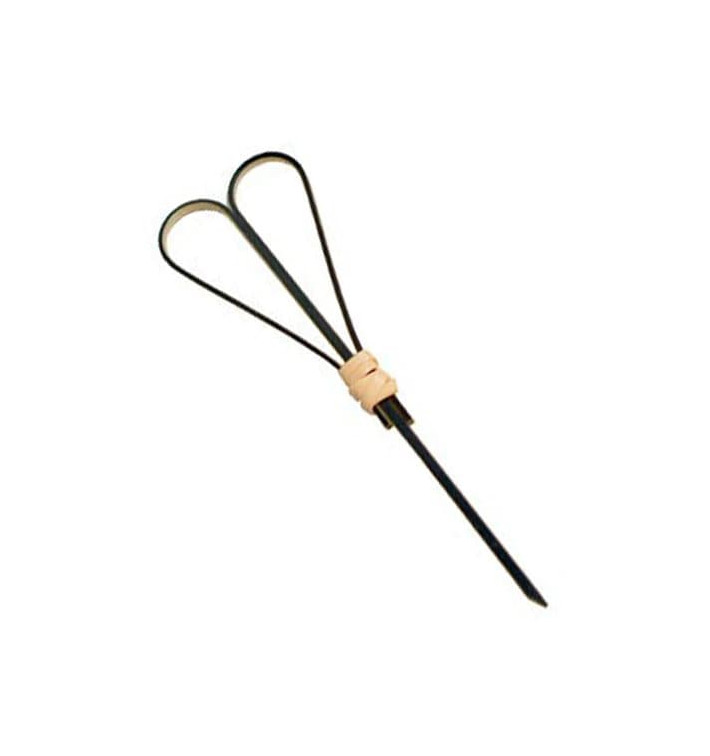 Bamboe vleespennen "Cuore" Design zwart 9cm (200 stuks) Bamboe vleespennen "Cuore" Design zwart 9cm (200 stuks)