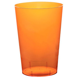 Plastic PS beker "Moon" oranje transparant 230ml (50 stuks) 