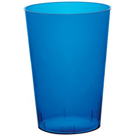 Plastic PS beker "Moon" blauw transparant 230ml (1000 stuks)