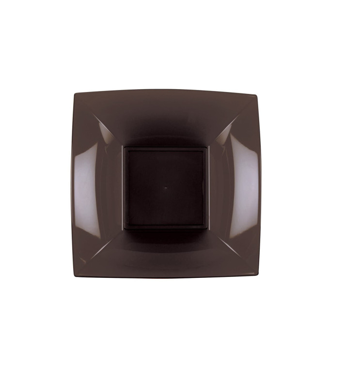 Plastic bord Diep bruin "Nice" PP 18 cm (25 stuks) Plastic bord Diep bruin "Nice" PP 18 cm (25 stuks)