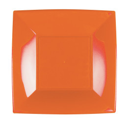 Plastic bord Plat oranje "Nice" PP 23 cm (25 stuks) 