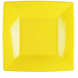 Plastic bord Plat geel "Nice" PP 29 cm (12 stuks) 