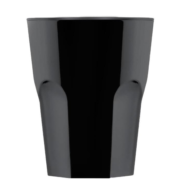 Plastic glas SAN Herbruikbaar "Rox" zwart 300ml (8 stuks) Plastic glas SAN Herbruikbaar "Rox" zwart 300ml (8 stuks)