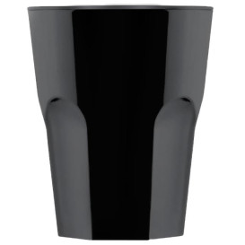 Plastic glas SAN Herbruikbaar "Rox" zwart 300ml (120 stuks)