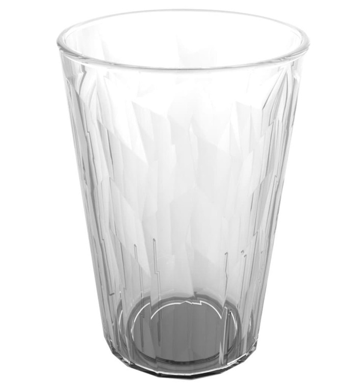 Plastic glas SAN Herbruikbaar "Graniten" Ice transparant 420 ml (5 stuks) 