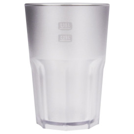 Plastic glas SAN Herbruikbaar "Frost" transparant 400 ml (75 stuks)
