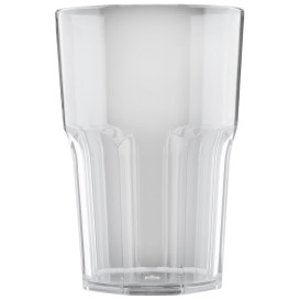 Plastic glas SAN Herbruikbaar "Graniten" transparant 400 ml (5 stuks) 