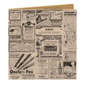 Papieren voedsel zak Vetvrij opening L vormig "Times" 16x16,5cm (5000 stuks)