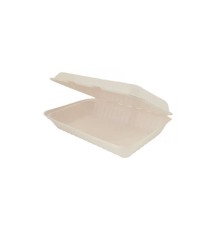 Suikerriet Gescharnierd Container "Naturel" 33,5x23x7,5cm (50 stuks) Suikerriet Gescharnierd Container "Naturel" 33,5x23x7,5cm (50 stuks)