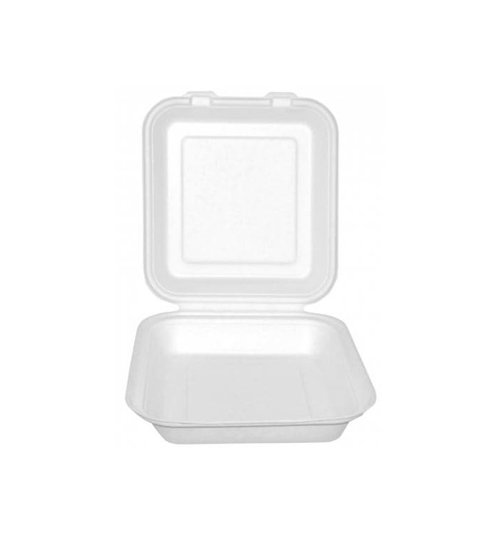 Suikerriet Gescharnierd Container "Menu Box" wit 20x18x5cm (200 stuks) Suikerriet Gescharnierd Container "Menu Box" wit 20x18x5cm (200 stuks)