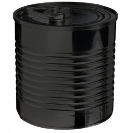 Proeving plastic conservenblik PS zwart 110ml Ø6x5,7cm (25 stuks) 