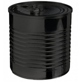 Proeving plastic conservenblik PS zwart 220ml Ø7,4x7cm (100 stuks)