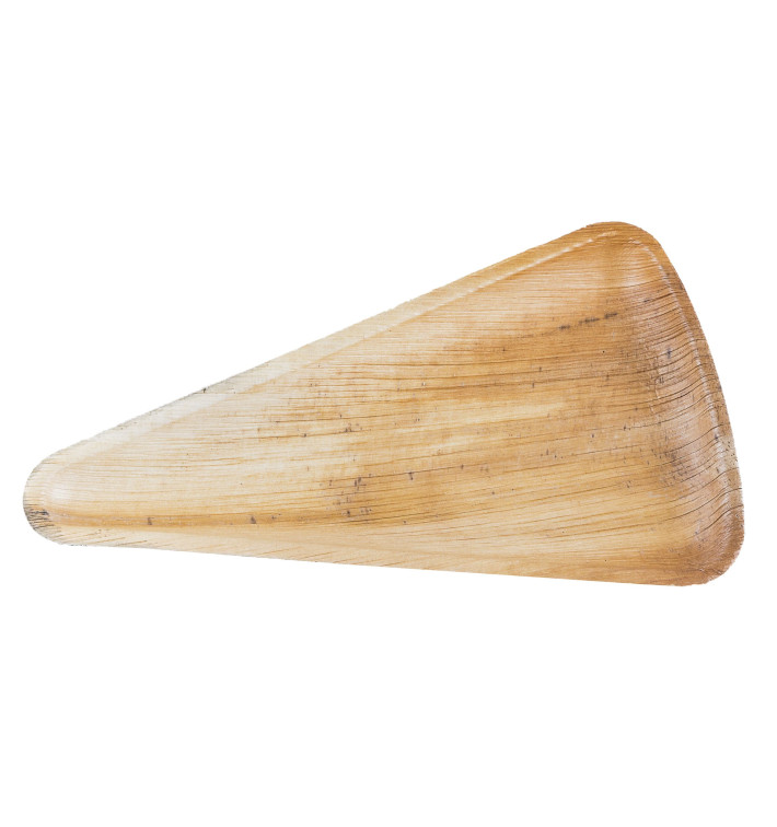 Palm blad bord Driehoekige vorm 25,5x14,5cm (100 stuks) Palm blad bord Driehoekige vorm 25,5x14,5cm (100 stuks)