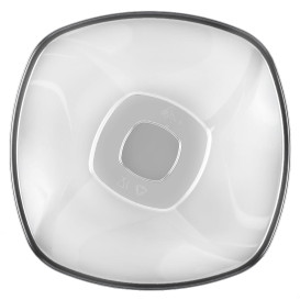 Plastic Kom PS Kristal Hard "Vierkant" 1250ml Ø21cm (3 stuks)
