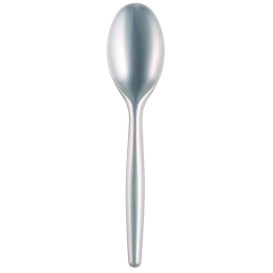 Plastic lepel  PS "Easy" wit parel 18,5 cm (20 stuks) 