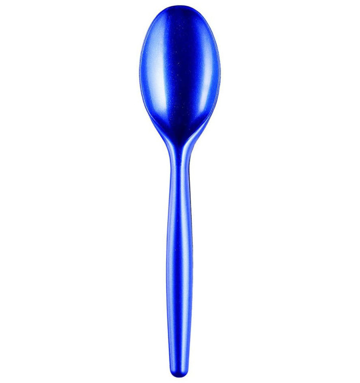 Plastic lepel PS "Easy" blauw parel 18,5 cm (20 stuks) Plastic lepel PS "Easy" blauw parel 18,5 cm (20 stuks)