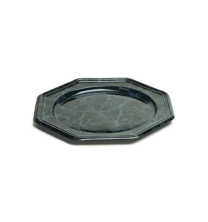 Plastic oplader bord PET Achthoekig marmer Vein 30 cm (5 stuks) Plastic oplader bord PET Achthoekig marmer Vein 30 cm (5 stuks)