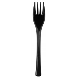 Plastic PS vork "Flen" zwart 14cm (50 stuks) 