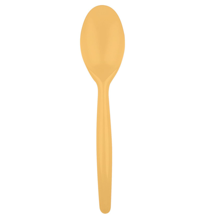 Plastic lepel PS "Easy" goud 18,5 cm (500 stuks) Plastic lepel PS "Easy" goud 18,5 cm (500 stuks)