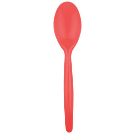 Plastic lepel  PS "Easy" rood 18,5 cm (20 stuks) 