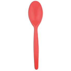 Plastic lepel PS "Easy" rood 18,5 cm (20 stuks) 