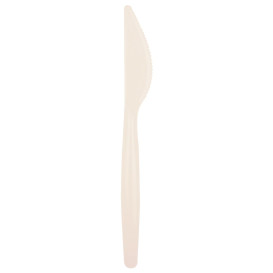 Plastic PS mes "Easy" crème 18,5cm (20 stuks) 