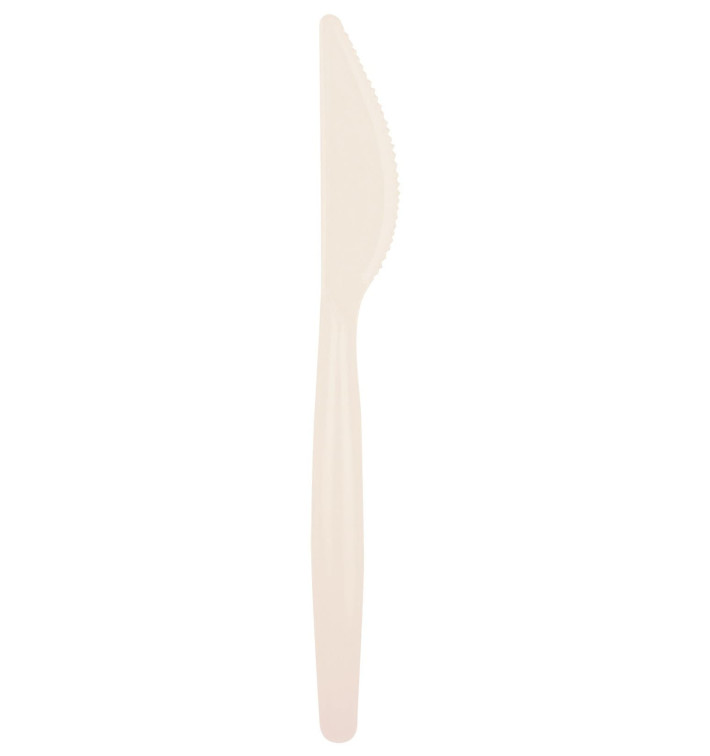 Plastic PS mes "Easy" crème 18,5cm (20 stuks) Plastic PS mes "Easy" crème 18,5cm (20 stuks)