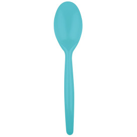 Plastic lepel PS "Easy" turkoois 18,5 cm (500 stuks)