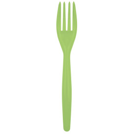 Plastic PS vork "Easy" limoengroen 18cm (20 stuks) 