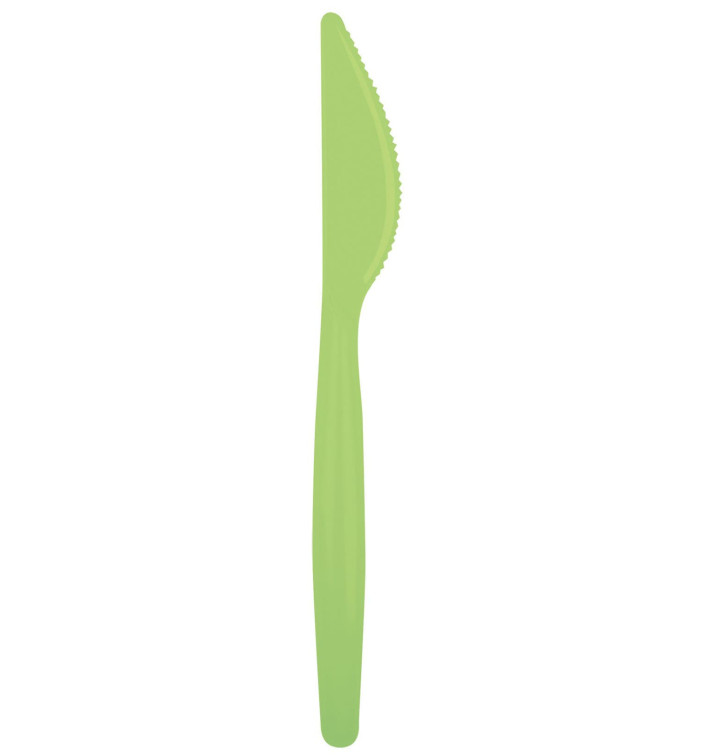 Plastic PS mes "Easy" limoengroen 18,5cm (20 stuks) Plastic PS mes "Easy" limoengroen 18,5cm (20 stuks)