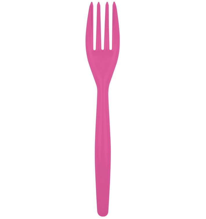 Plastic PS vork "Easy" fuchsia 18cm (500 stuks) Plastic PS vork "Easy" fuchsia 18cm (500 stuks)
