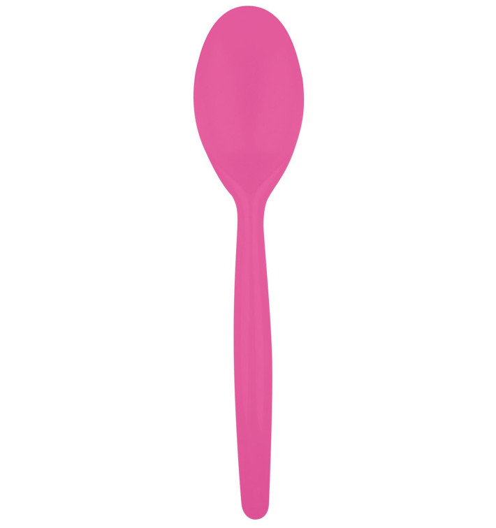 Plastic lepel PS "Easy" fuchsia 18,5 cm (20 stuks) 