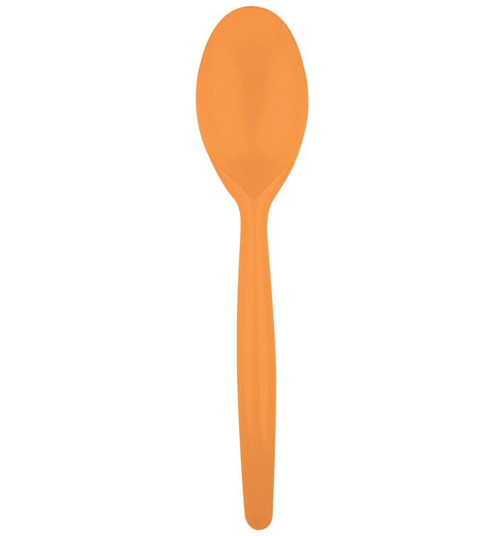 Plastic lepel PS "Easy" oranje 18,5 cm (500 stuks)